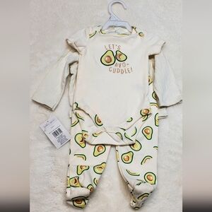 Avocado Print Kids One Piece Size 3-6m